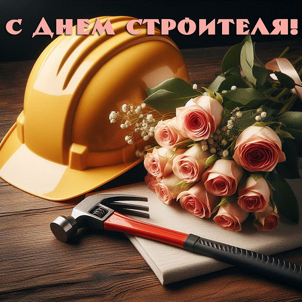 От открыток с Днем строителя: 50+ картинок и поздравлений