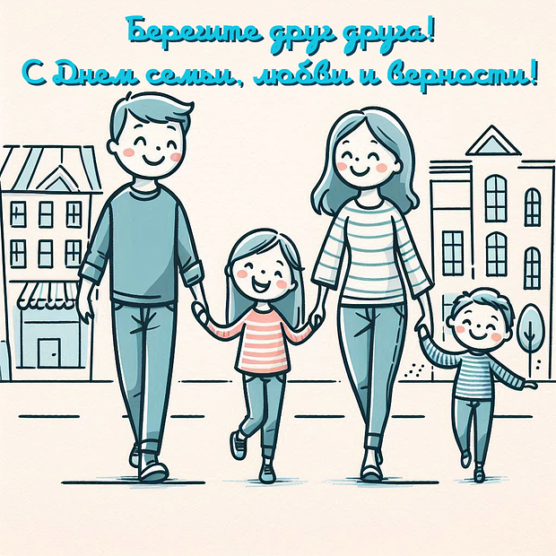 От открыток на День семьи, любви и верности до поздравлений: 70+ уникальных карточек