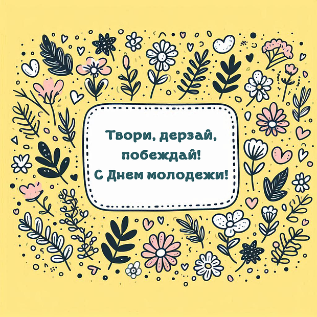 Открытки ко Дню молодежи 2025: более 40 красочных поздравлений