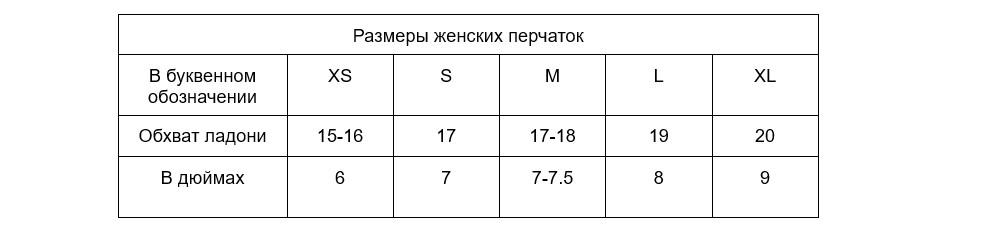 Таблица размеров перчаток: как правильно измерить руку