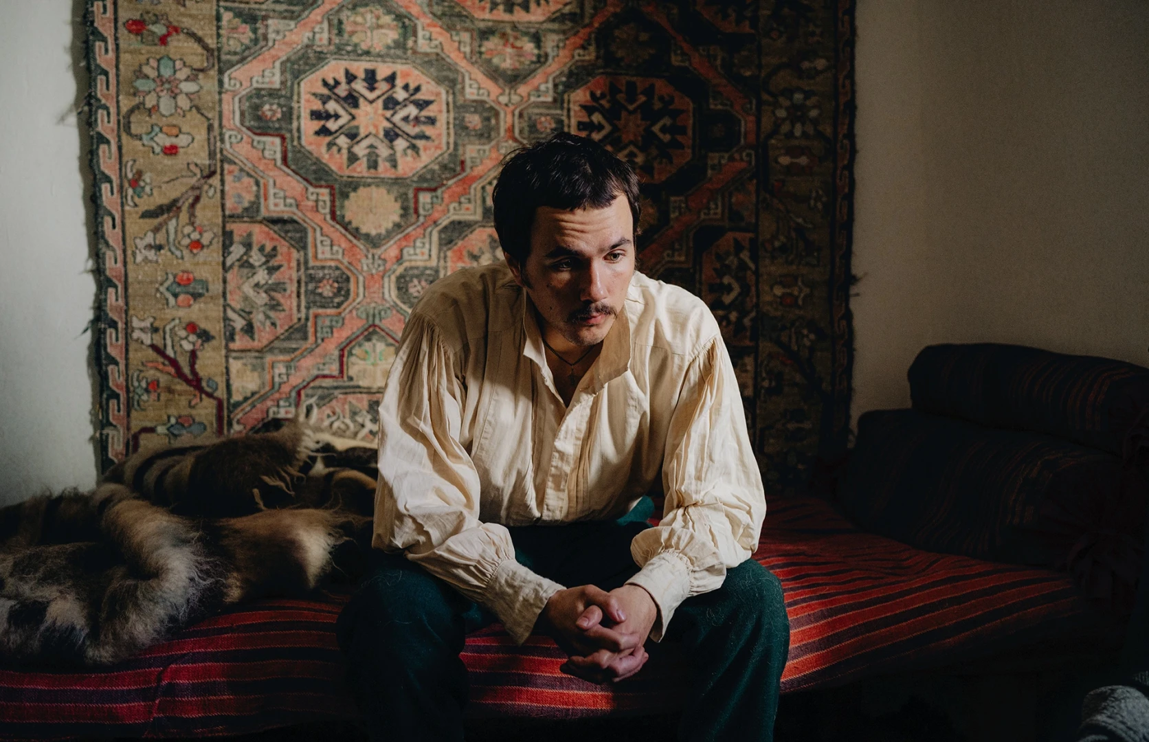 На съемках фильма «Лермо́нтов»