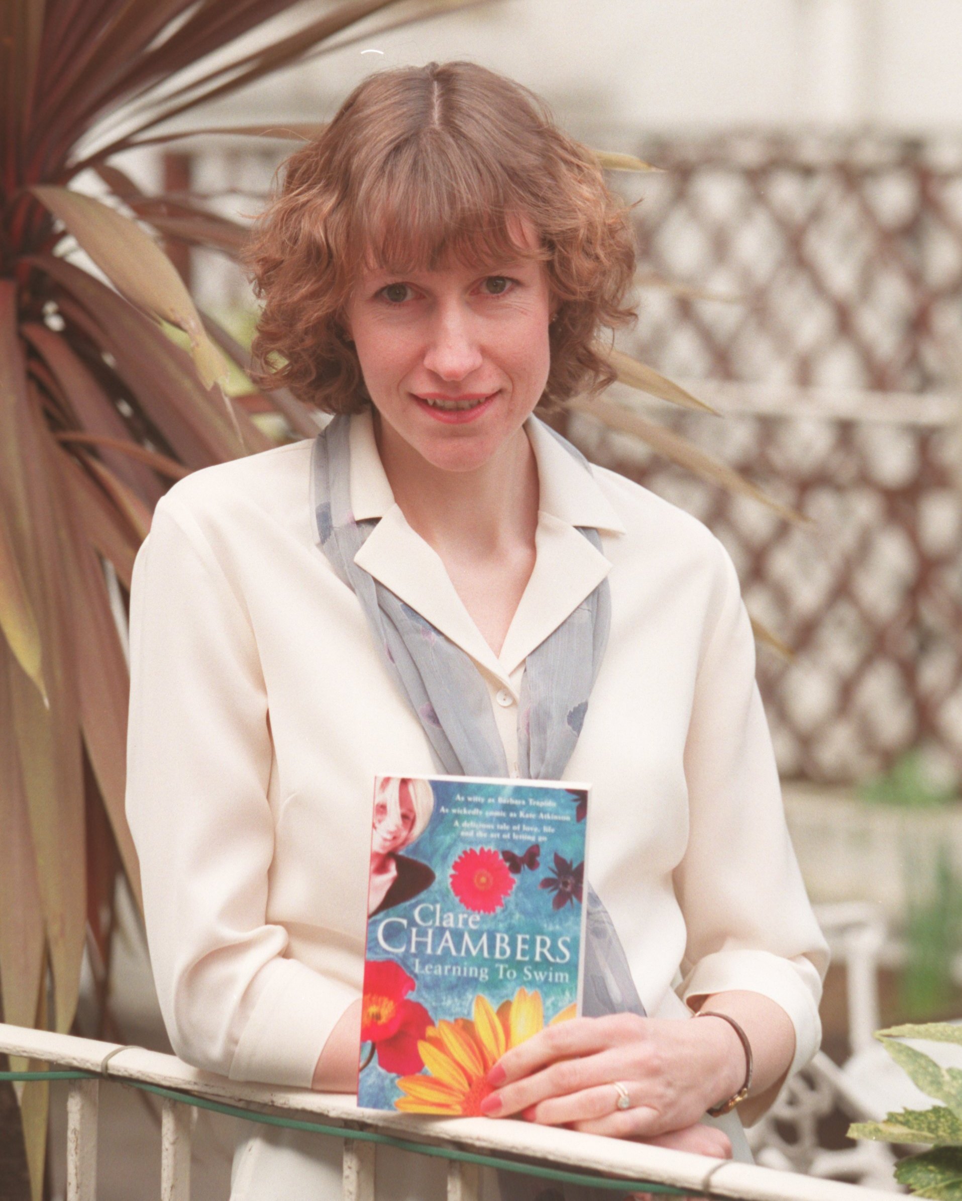 Chambers with her third book, Learning to Swim, in 1999