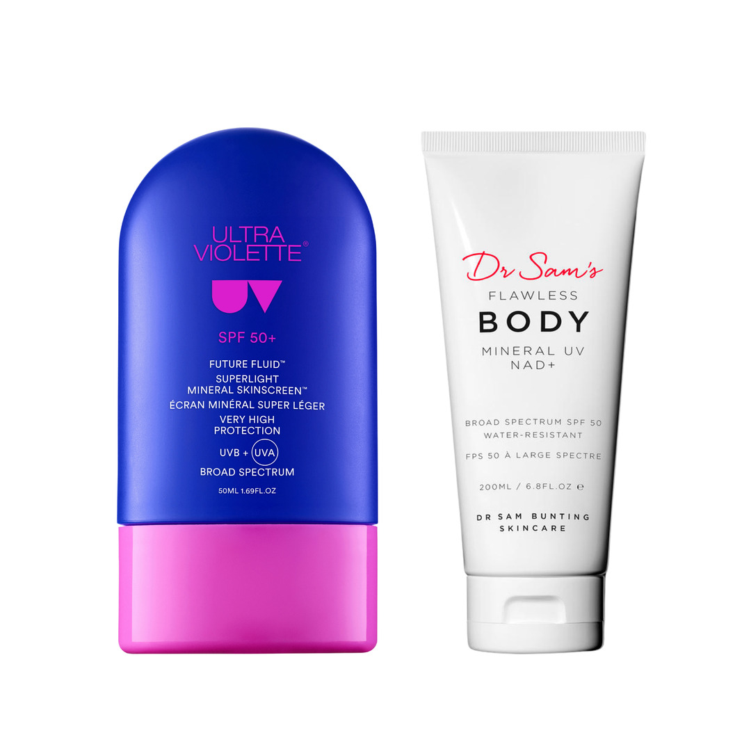 Солнцезащитный крем Ultra Violette и солнцезащитный крем Dr. Sam's Flawless Body.
