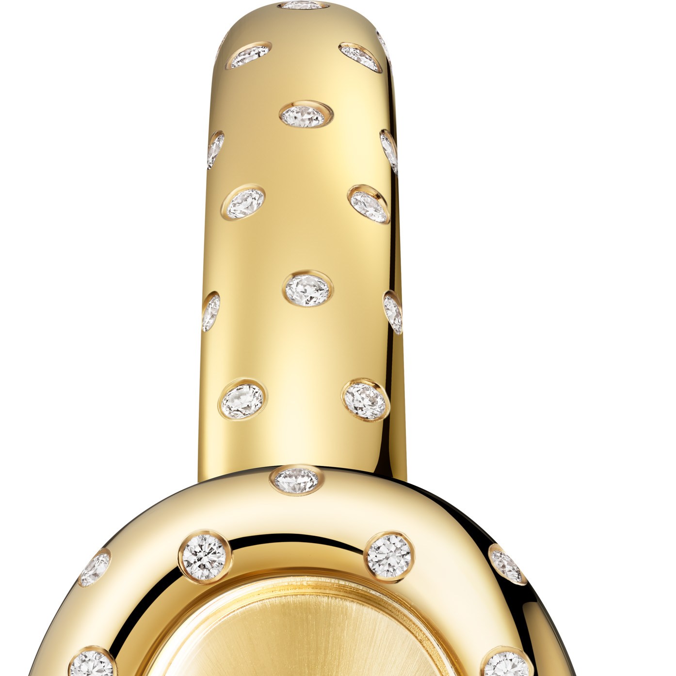 Часы Cartier из 18-каратного желтого золота с бриллиантами.