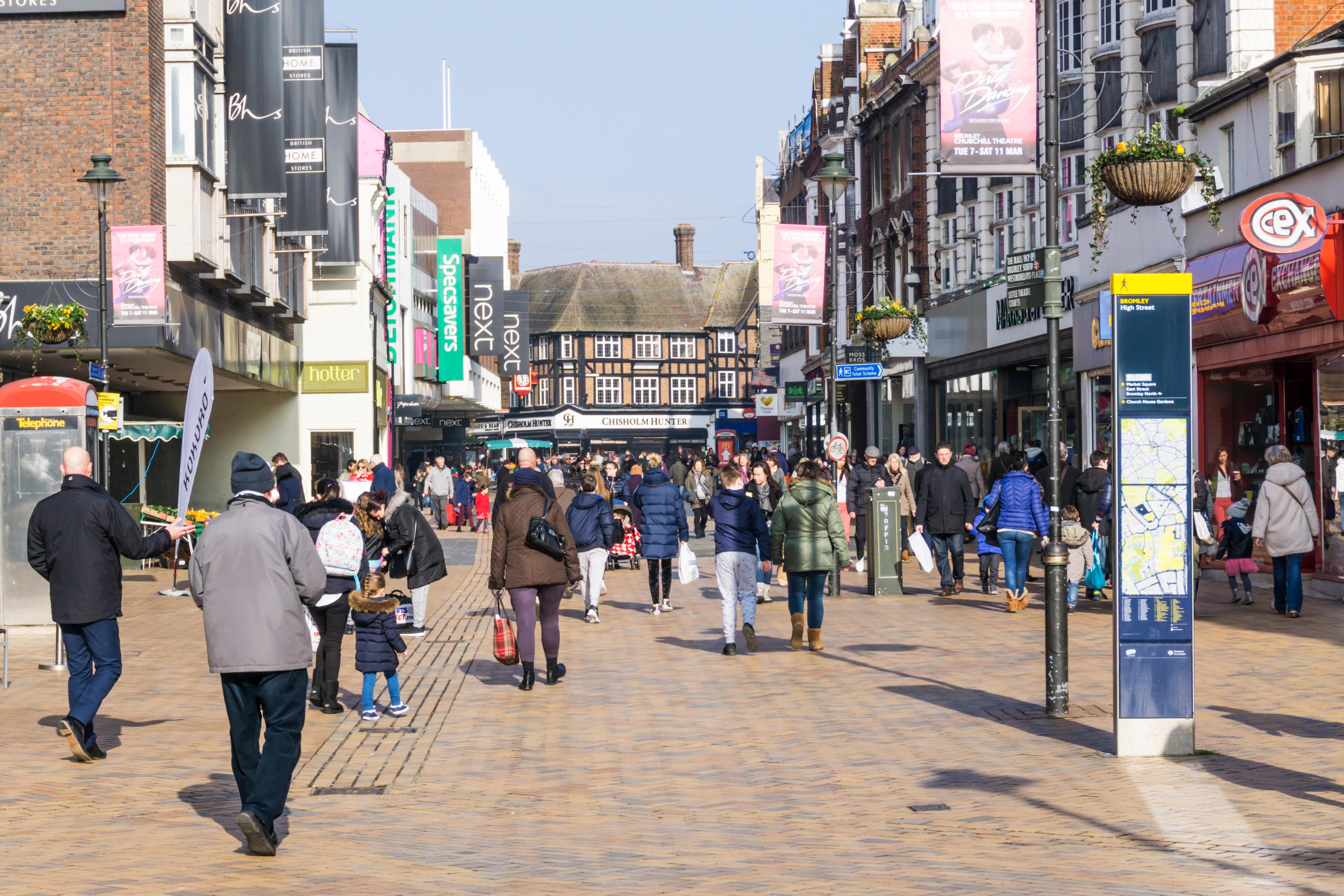 Bromley High Street in south London