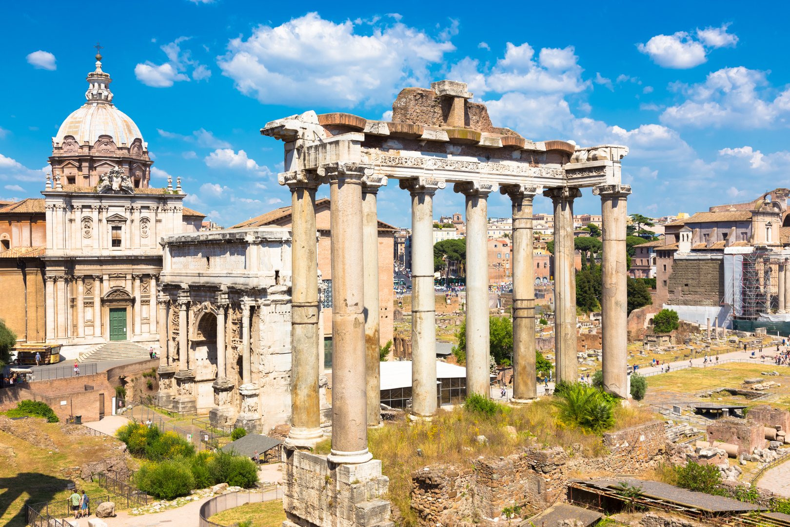 The ruins of the Forum in Rome