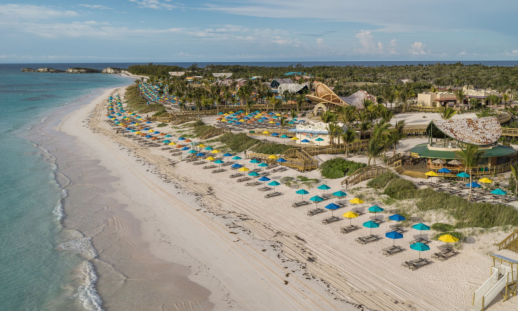 Аэроснимок Disney Lookout Cay в Лукута Кэй на Элеутере, Багамы.
