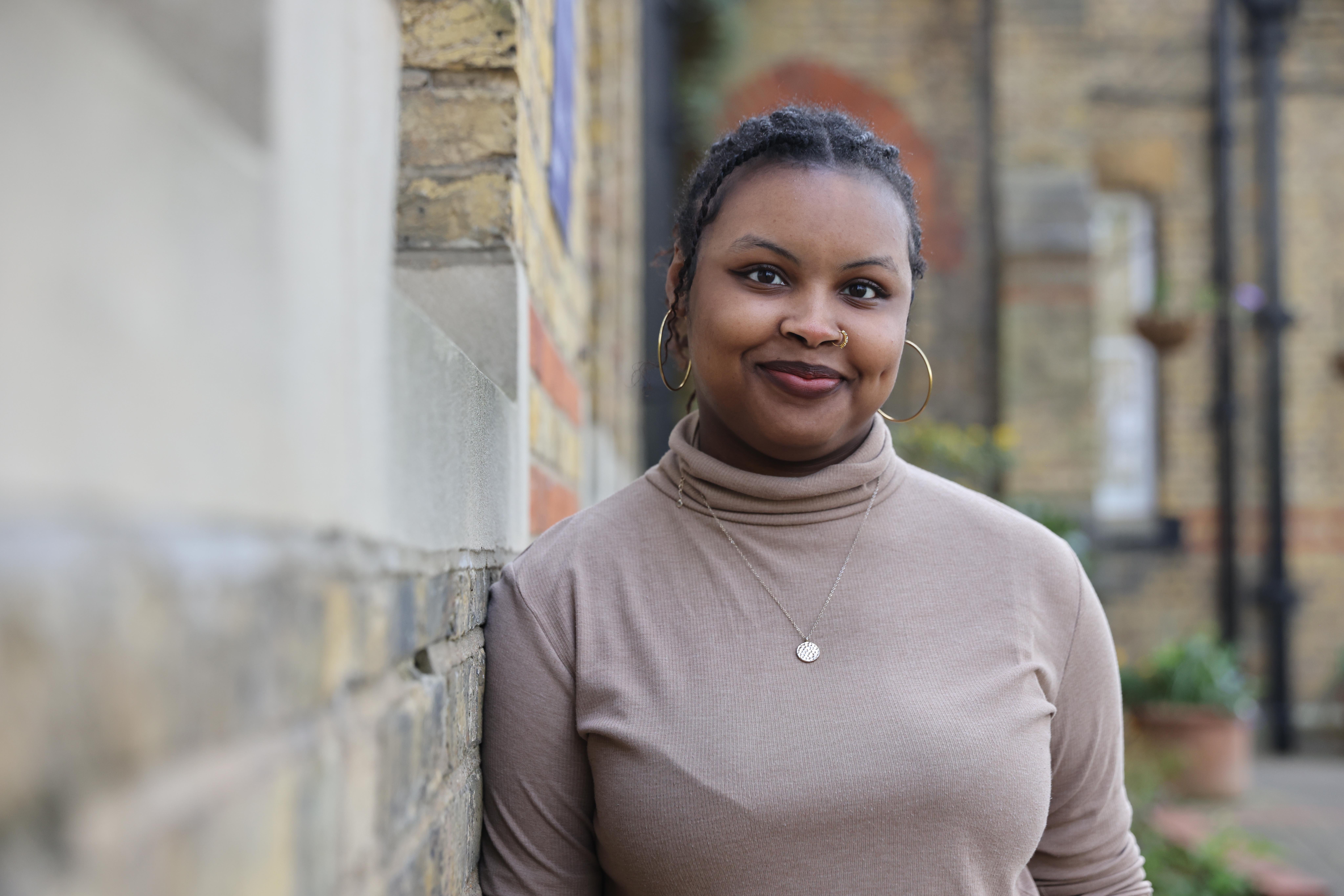 Portrait of Zainab Kamara-bah, a student at Haberdashers' Aske's School in New Cross.