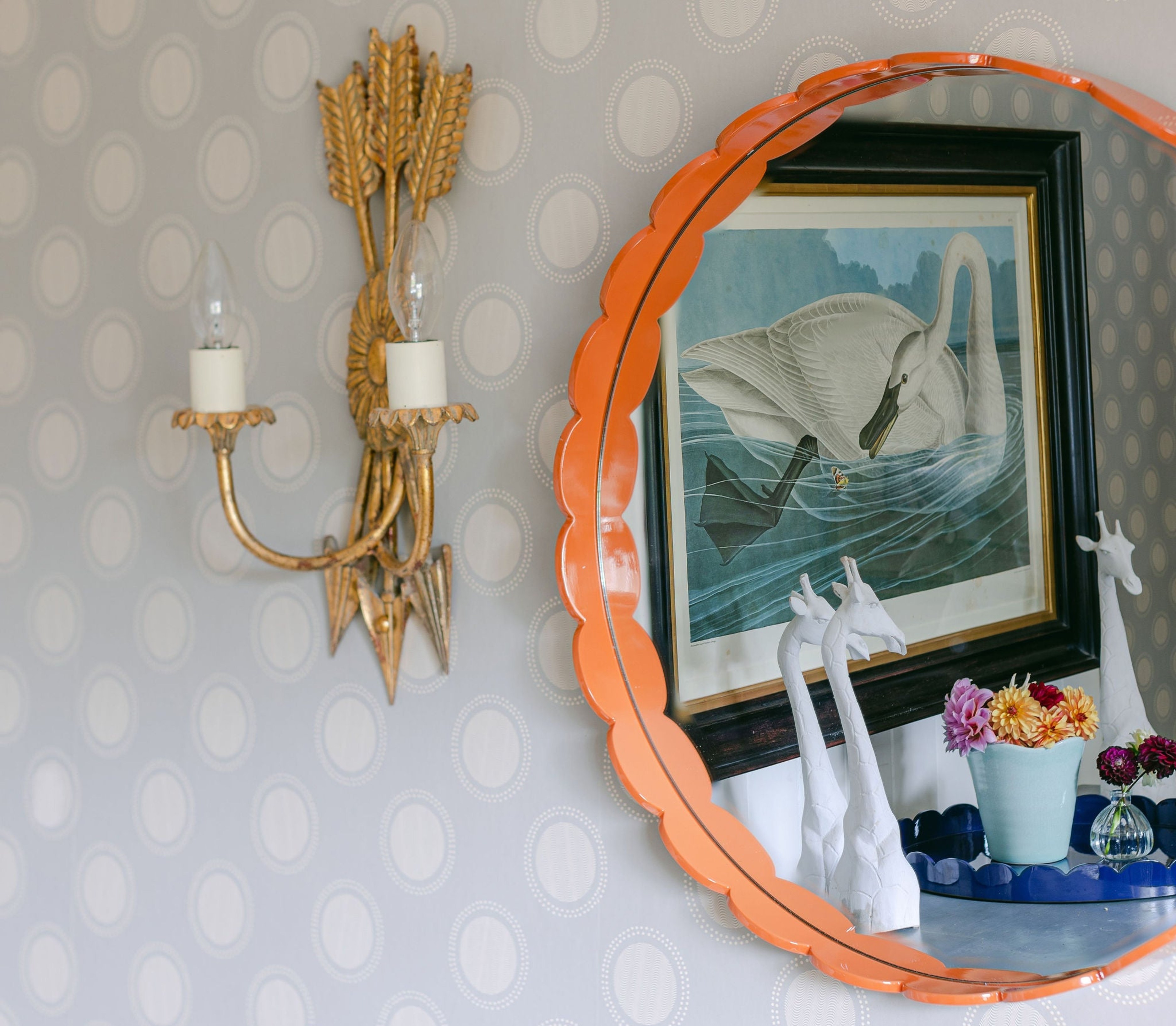 Scallop Round Mirror