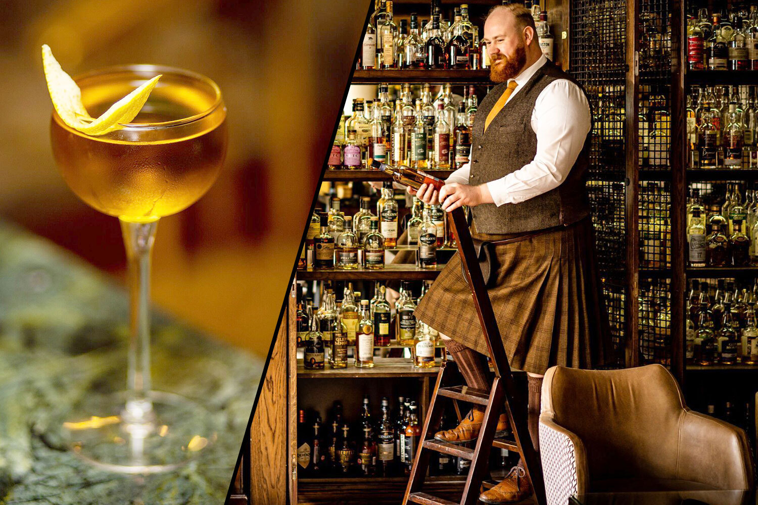 Коктейль Bobby Burns от Scotch в Отеле Balmoral. 