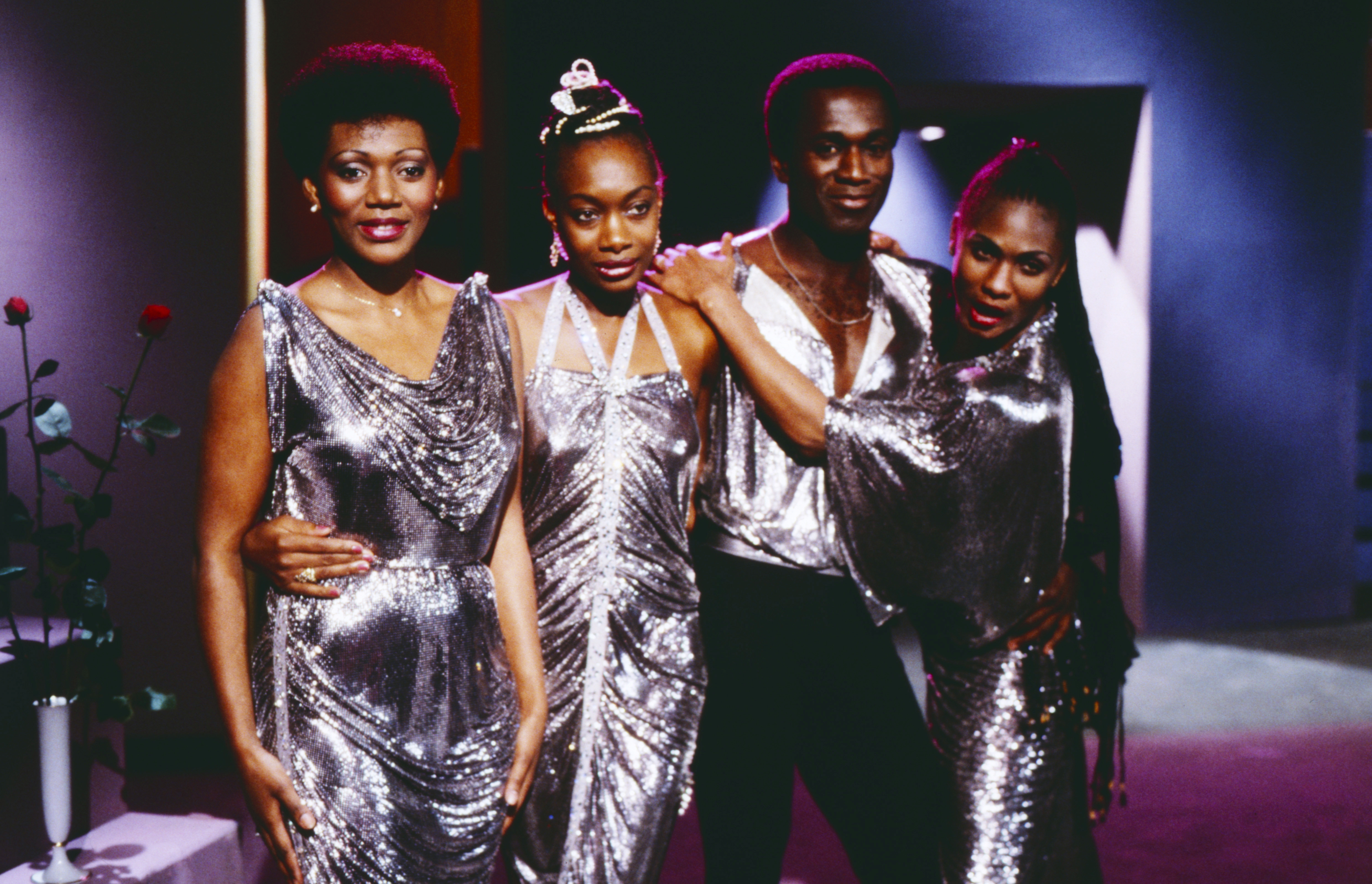 Boney M in 1984: Liz Mitchell, Maizie Williams, Bobby Farrell and Marcia Barrett