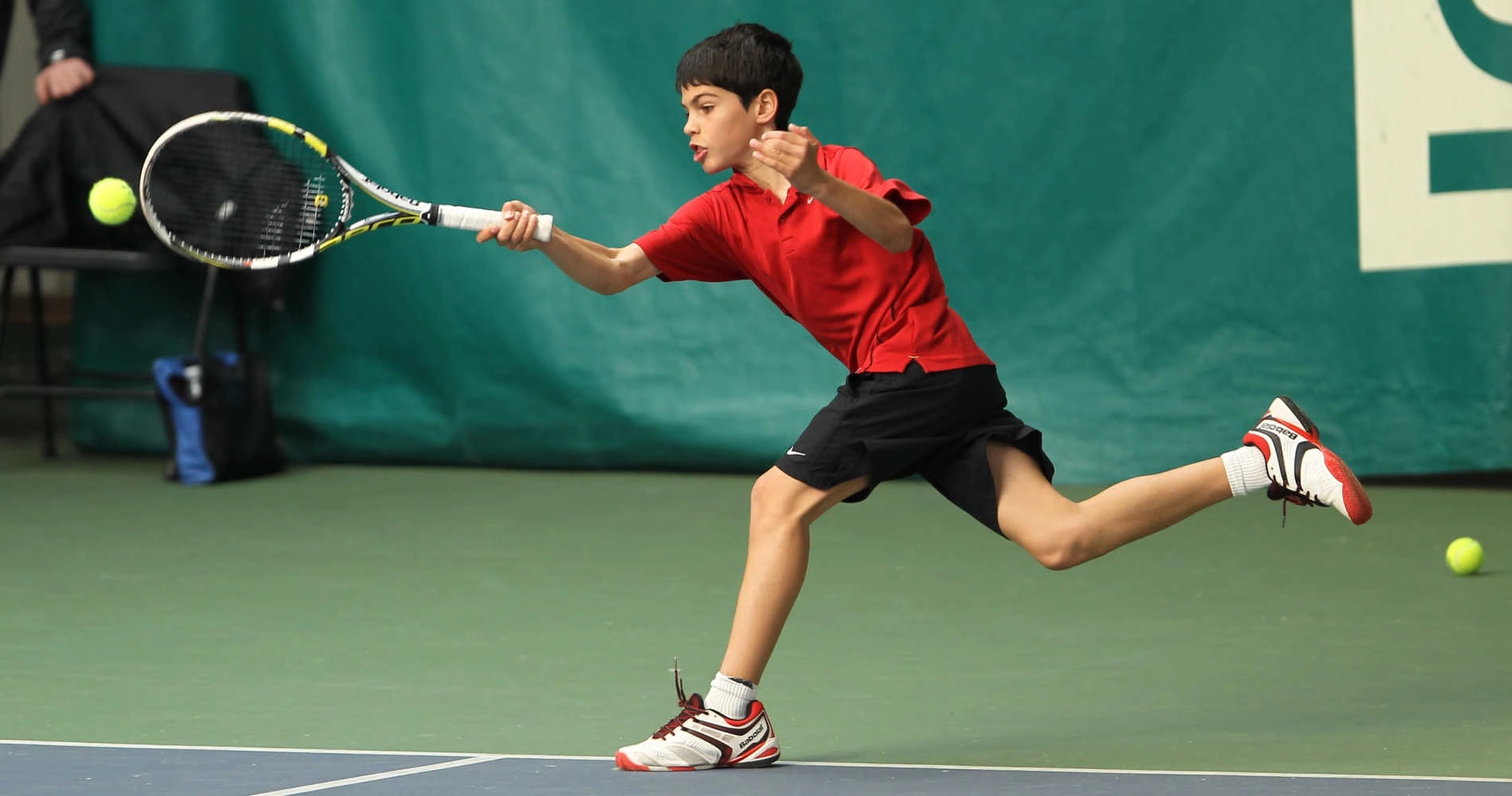 Aged ten at the Open Super 12 in Auray, France, 2014