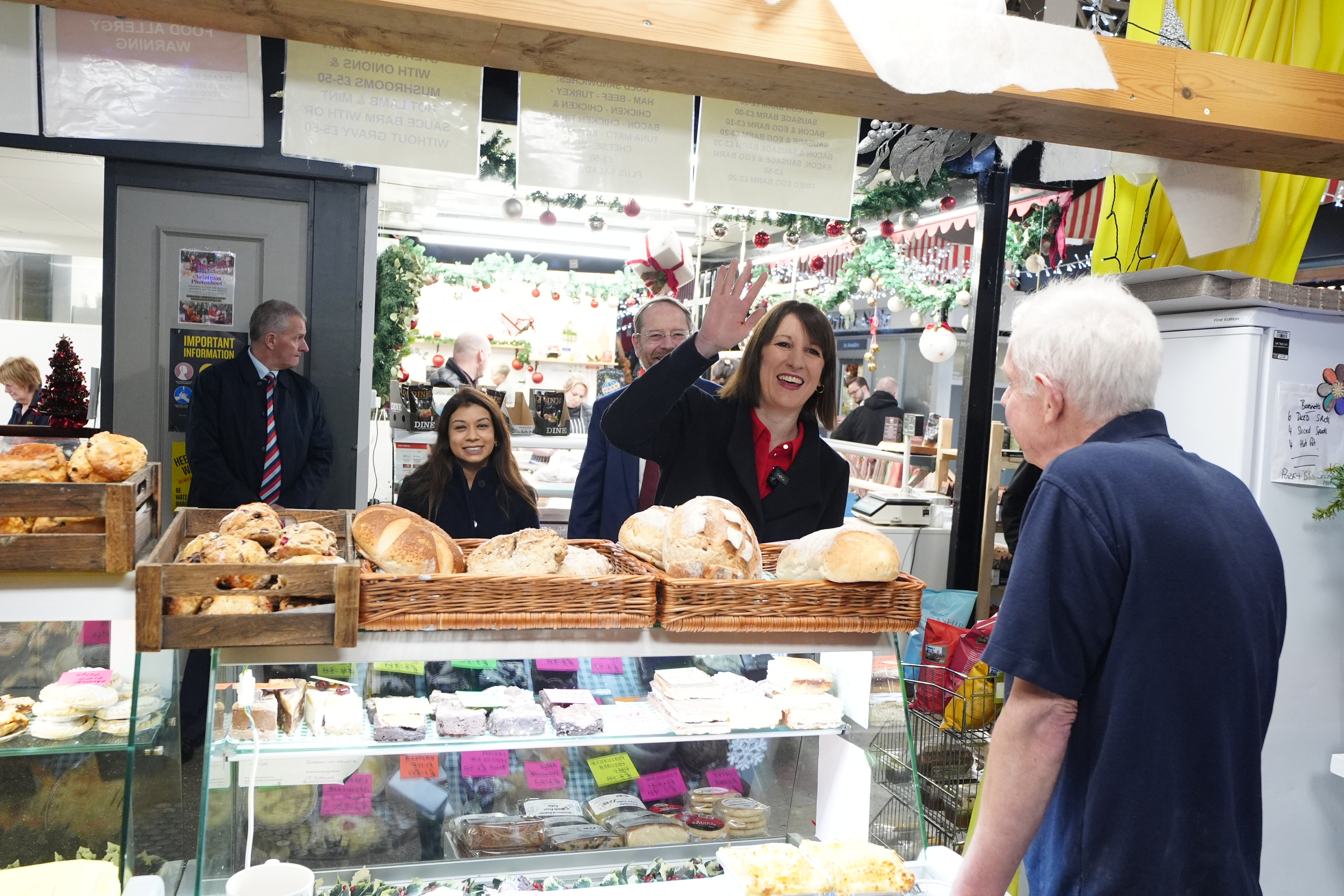 Rachel Reeves visited Darwen market in Lancashire on Friday