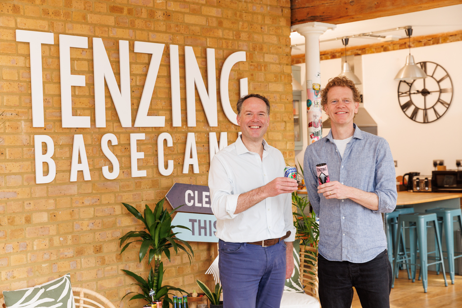 Huib Van Bockel and Boudewijn Haarsma at the Tenzing Basecamp.