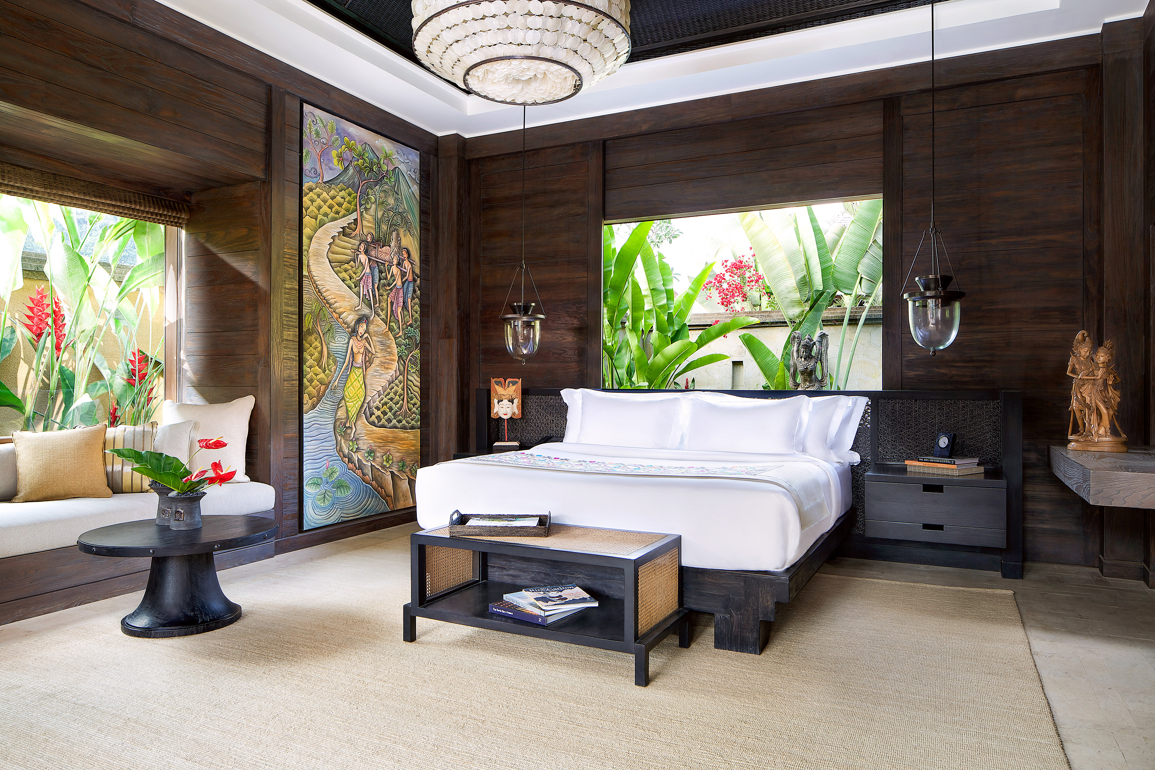 Роскошный номер в Mandapa, курорт Ritz-Carlton, Убуд, один из романтических вариантов отдыха на Бали.