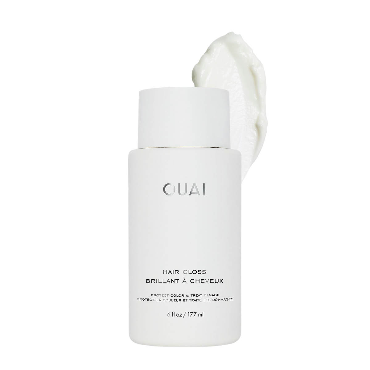 Ouai Hair Gloss, 6 fl oz/177 ml бутылка. Защищает цвет и восстанавливает повреждения.