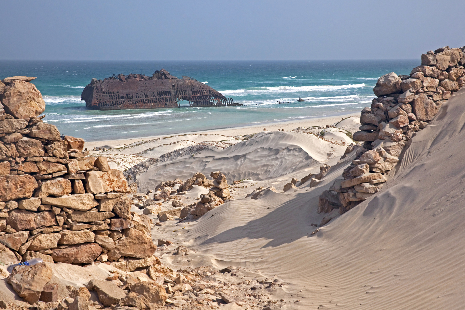 Кораблекрушение Cabo Santa Maria на пляже Атланта, Боа-Виста, Кабо Верде