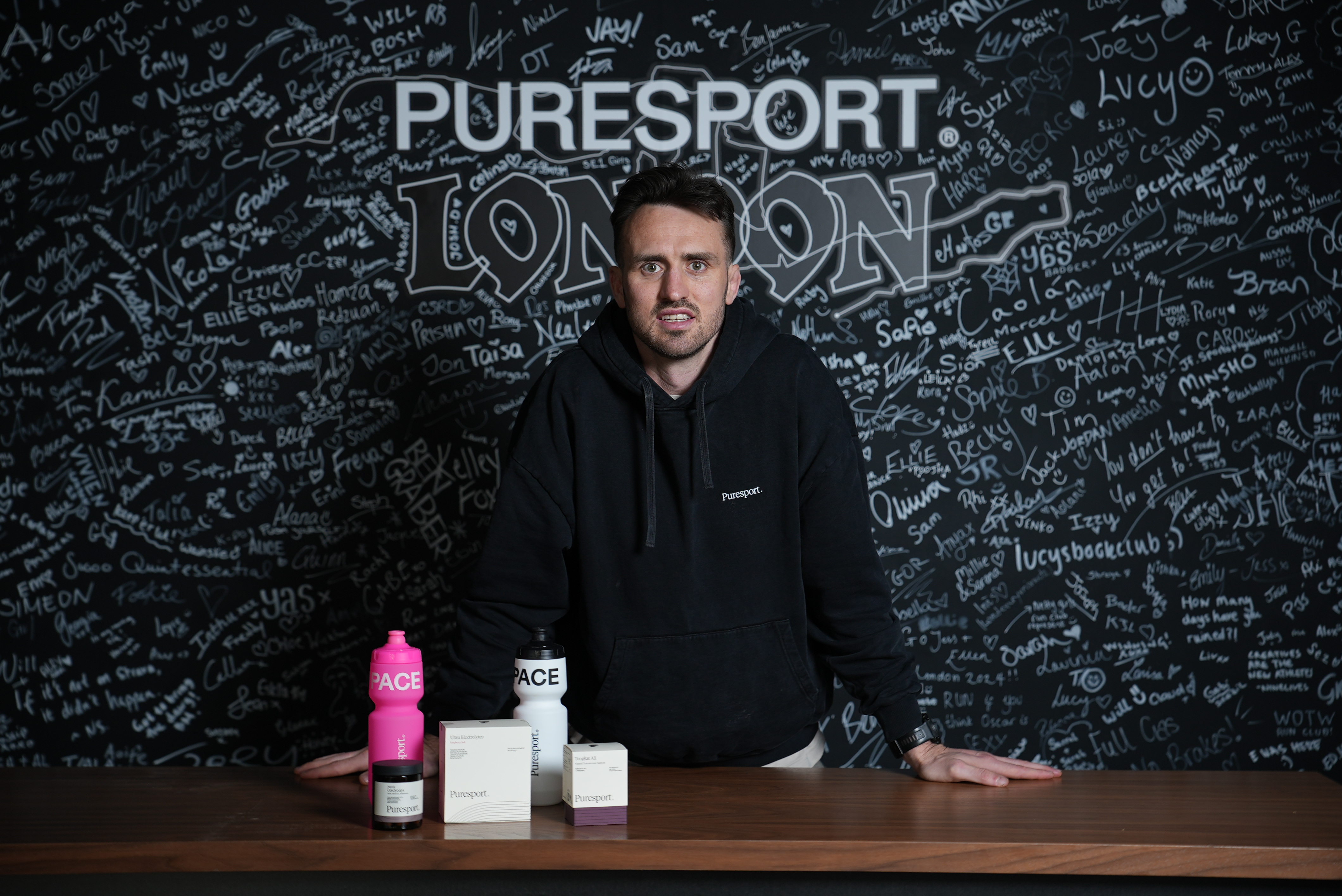Finn Russell with Puresport products.