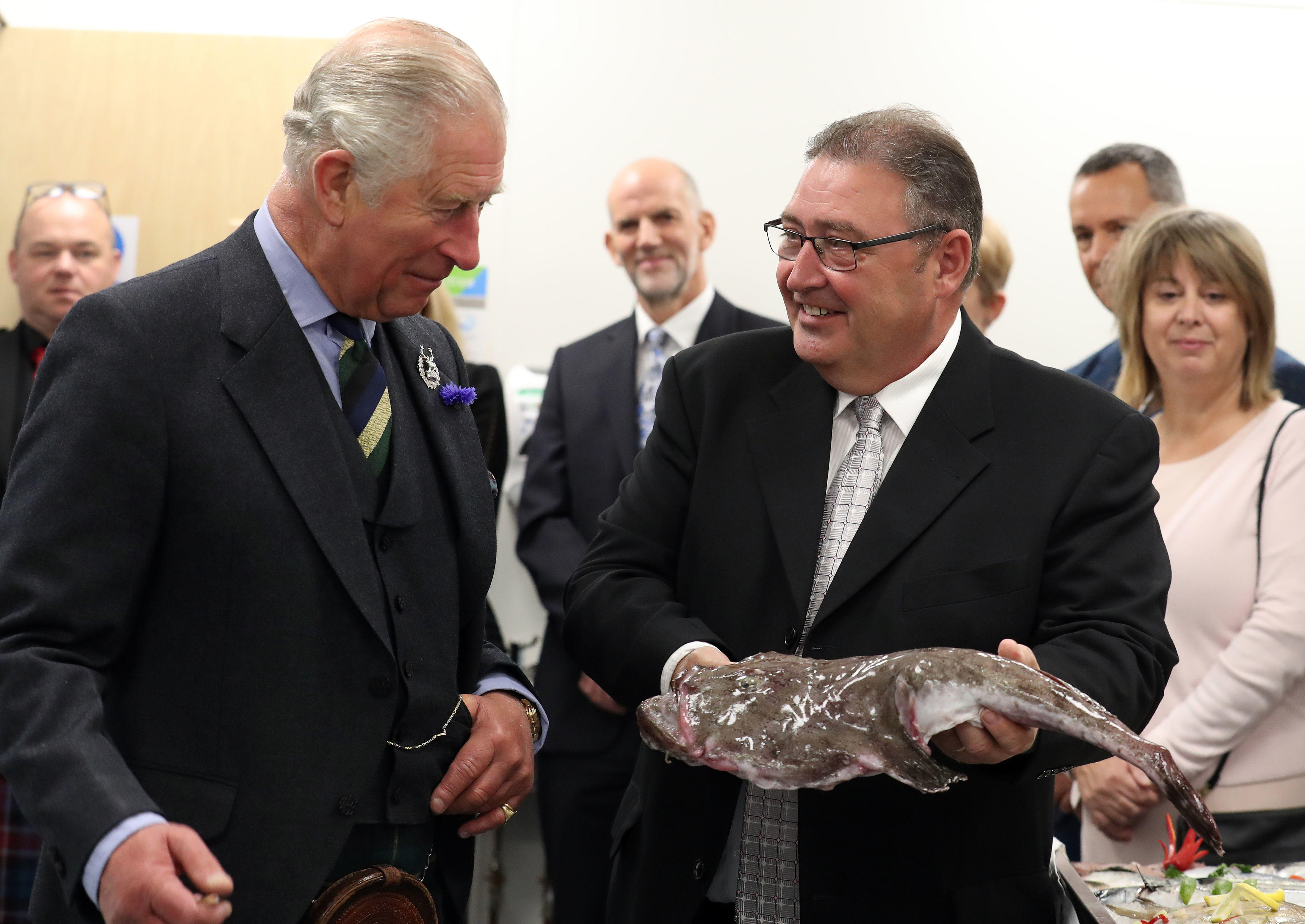 In 2018 meeting Prince Charles at Peterhead fish market in Aberdeenshire