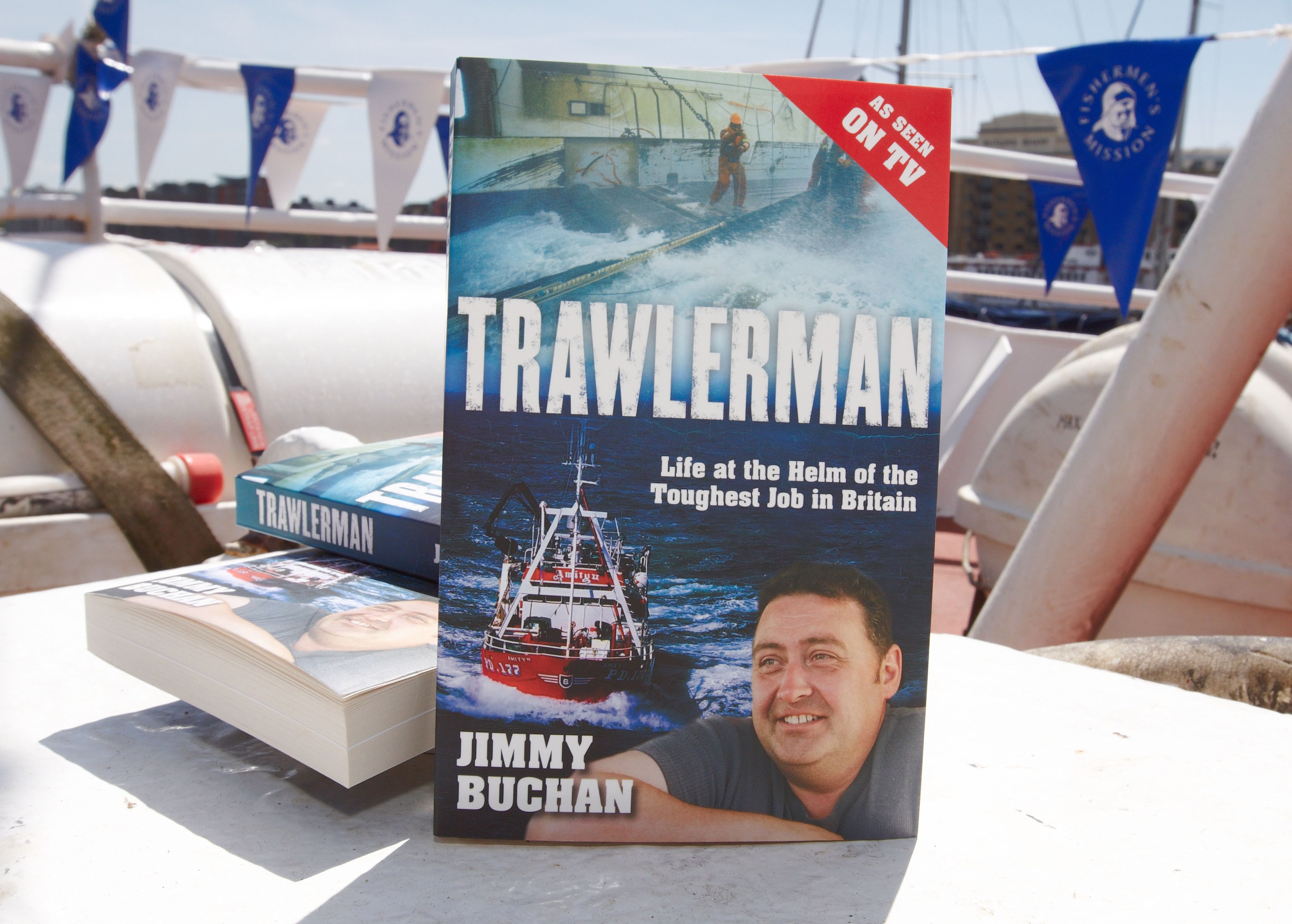 Buchan’s memoir on board his trawler, Amity II