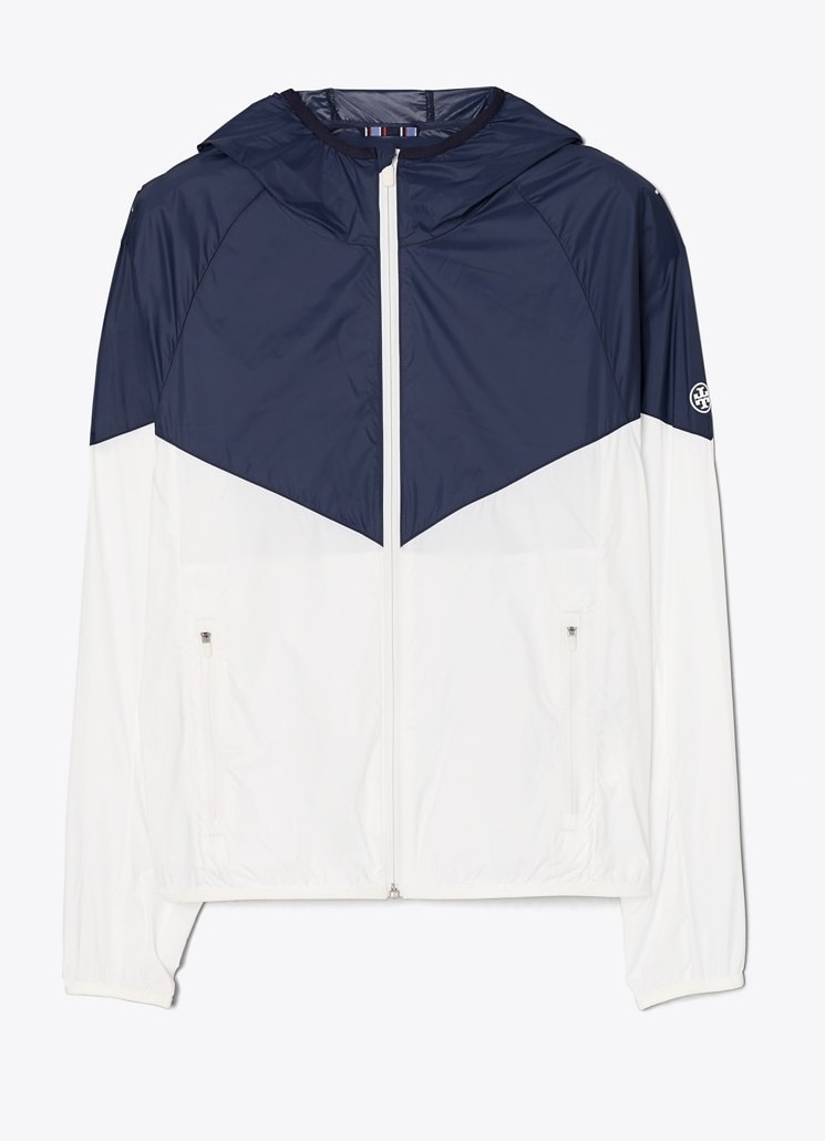 Tory Burch packable nylon chevron anorak