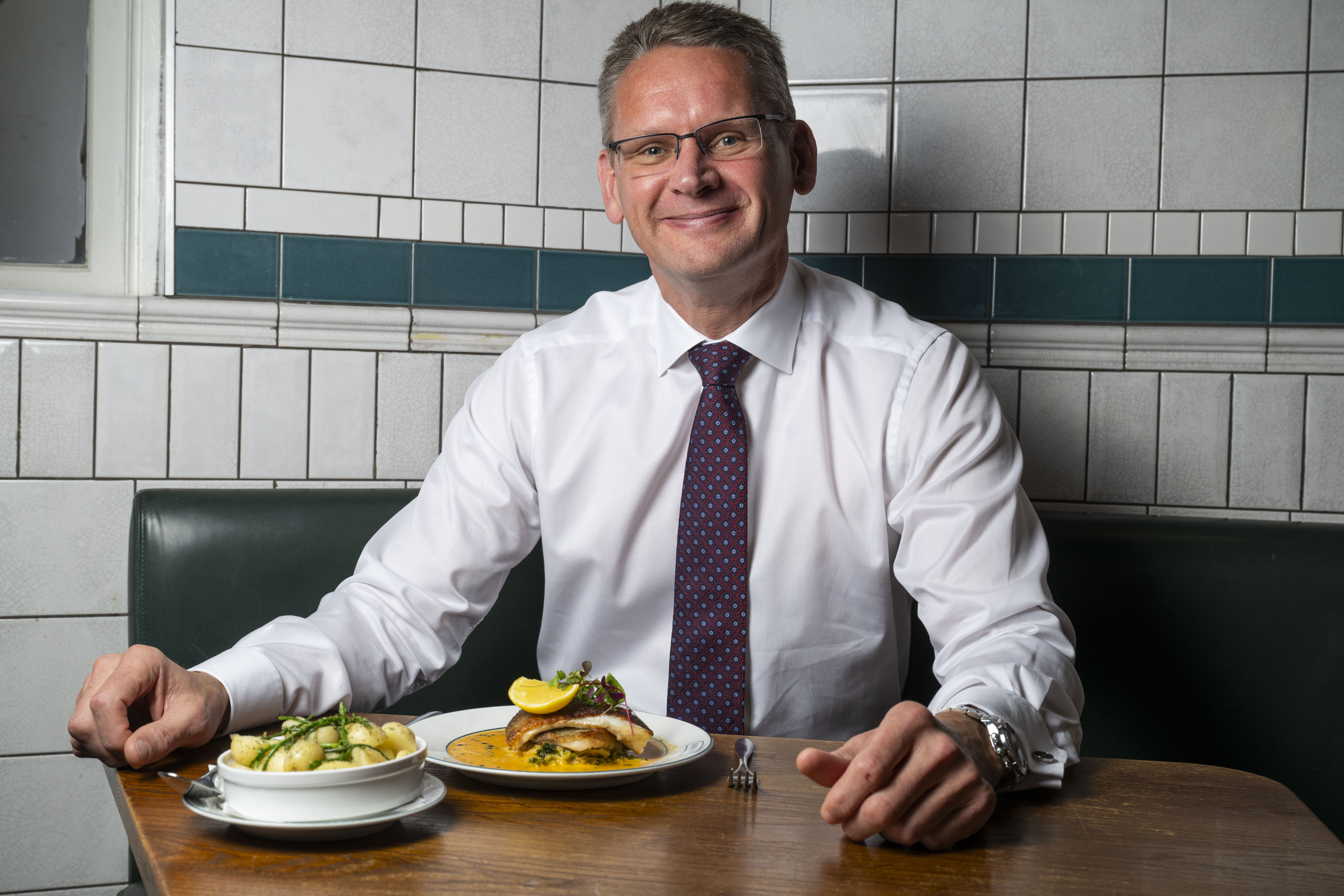 John Pettigrew, CEO of National Grid, at lunch.